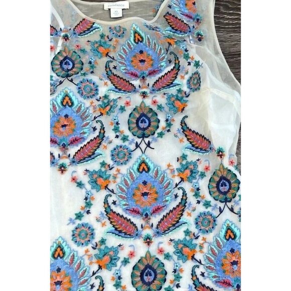 Sundance Tops - Sundance Catalog Top Women’s Sz XS  Thermal BOHO Embroidered Shirt Blue Summer